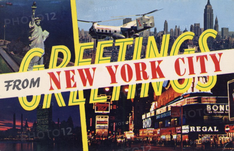 'Greetings from New York City', postcard, 1961. Artist: Unknown