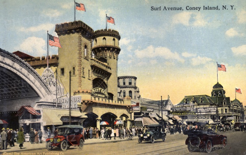 Surf Avenue, Coney Island, New York City, New York, USA, 1916. Artist: Unknown