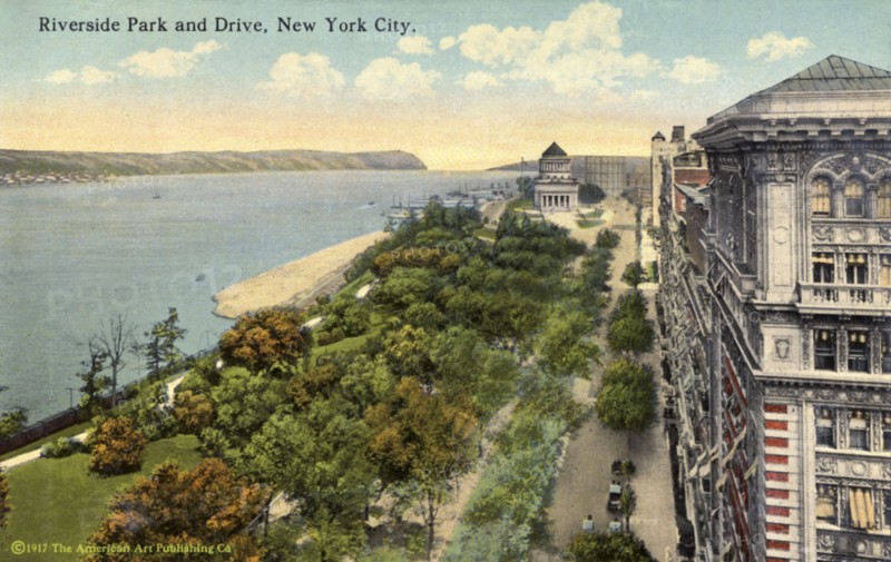 Riverside Park and Drive, New York City, New York, USA, 1916. Artist: Unknown