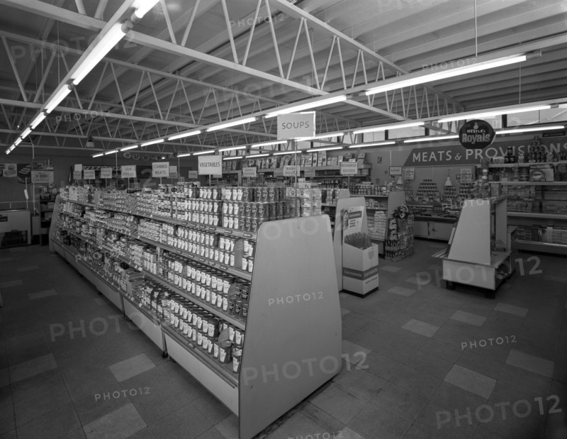 Barnsley Co-op, interior of the Jump Branch, near Barnsley, South Yorkshire, 1961.  Artist: Michael Walters