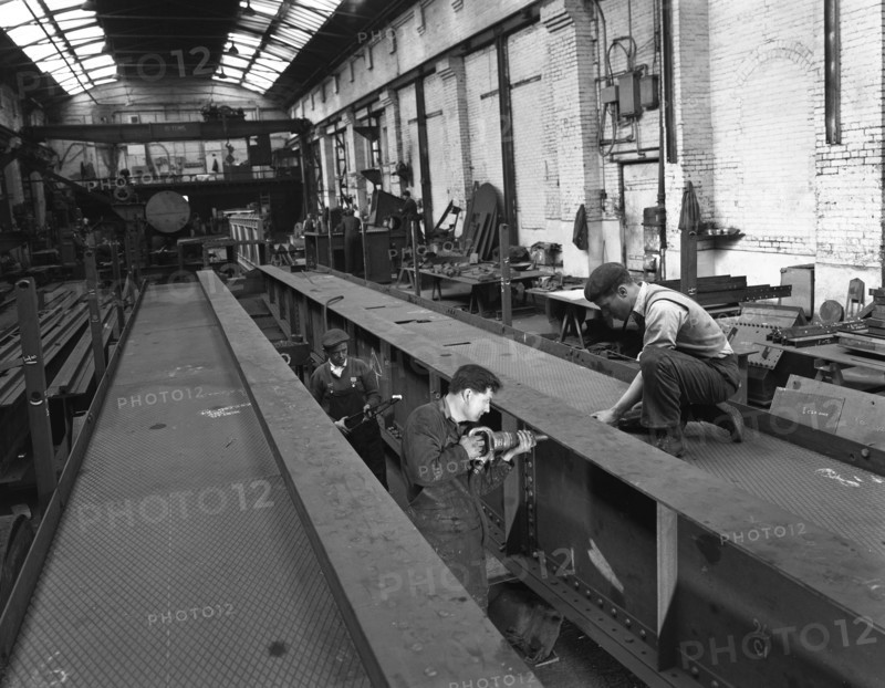 Constructing an overhead crane, Wombwell Foundry, near Barnsley, South Yorkshire, 1963. Artist: Michael Walters