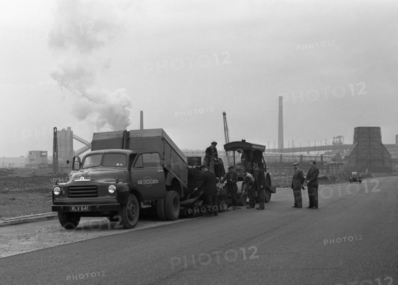 A Bedford A3S tipper on the site of Manvers coal prep plant, South Yorkshire, 1955. Artist: Michael Walters