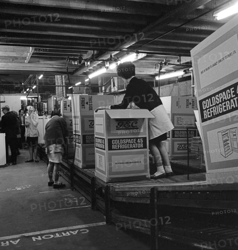 Fridge assembly at the General Electric Company, Swinton, South Yorkshire, 1964. Artist: Michael Walters
