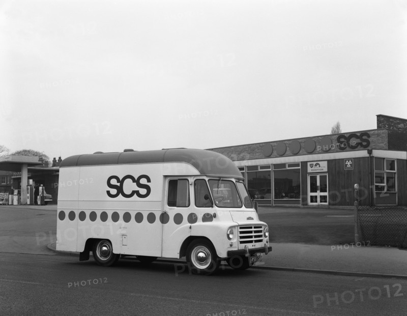 Early 1960s Austin LD high top van (mobile Shop), Scunthorpe, Lincolnshire, 1965. Artist: Michael Walters