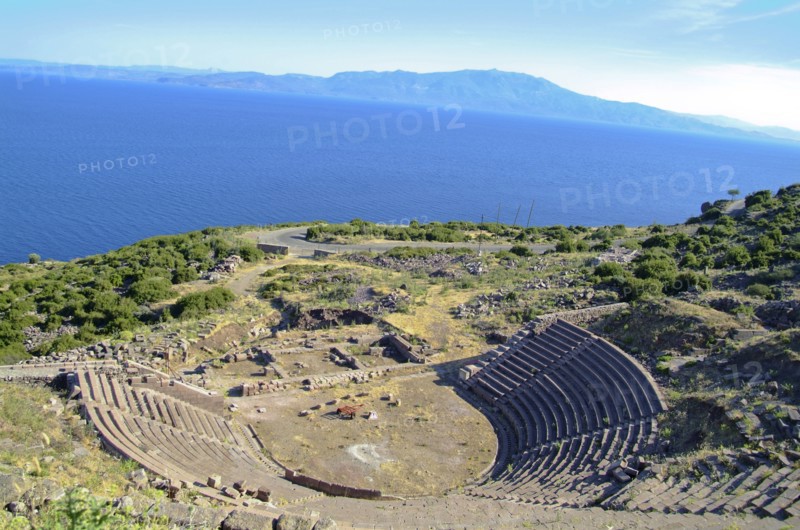 The theatre at Assos, Turkey. Artist: Samuel Magal