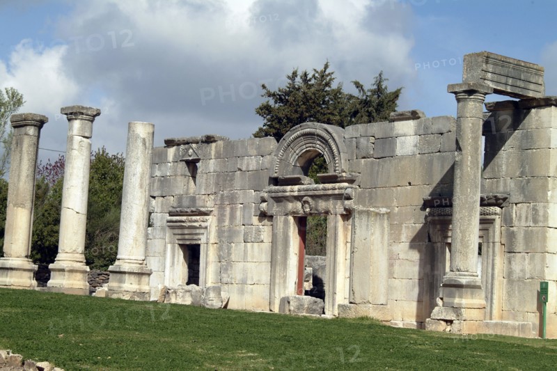 The synagogue at Kefar Bir'am, Israel. Artist: Samuel Magal