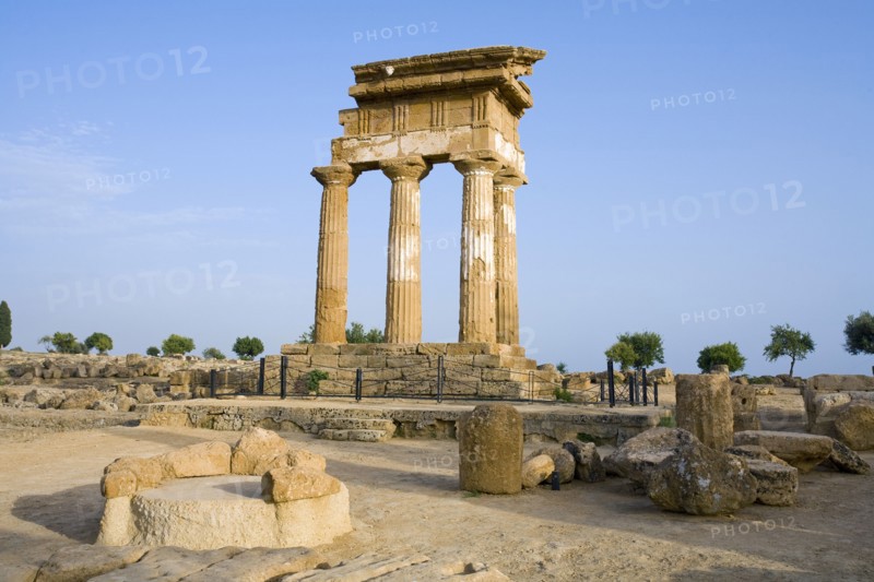 The Temple of Castor and Pollux, Agrigento, Sicily, Italy. Artist: Samuel Magal