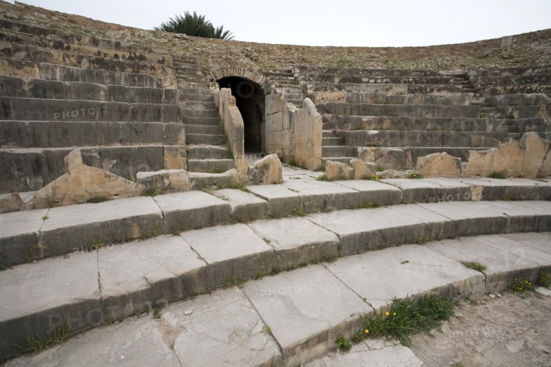 The theatre at Bulla Regia, Tunisia. Artist: Samuel Magal