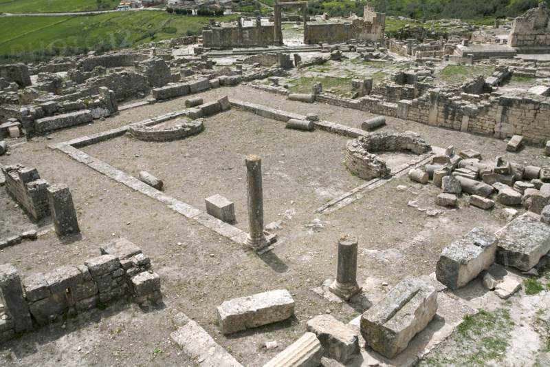 The Aghlabid Baths at Dougga (Thugga), Tunisia. Artist: Samuel Magal