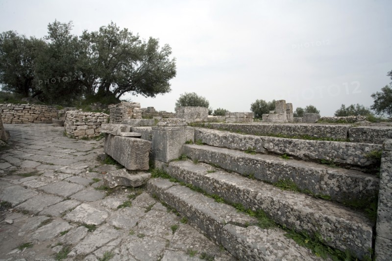 A temple in Dougga (Thugga), Tunisia. Artist: Samuel Magal