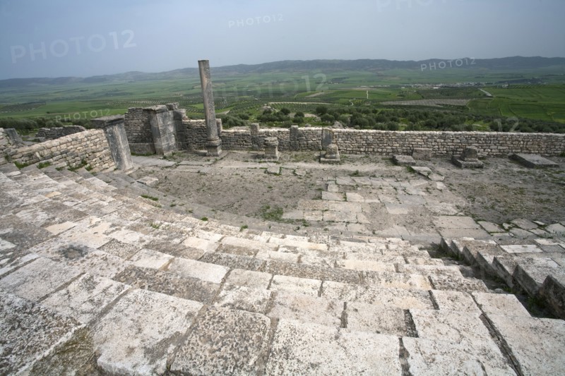 The auditorium (small theatre) at Dougga (Thugga), Tunisia. Artist: Samuel Magal