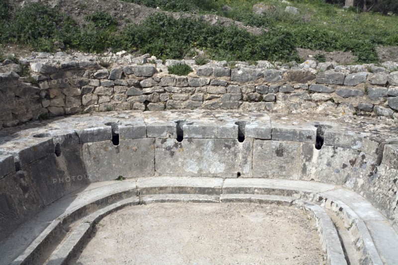 The latrine at the Baths of the Cyclopes, Dougga (Thugga), Tunisia. Artist: Samuel Magal