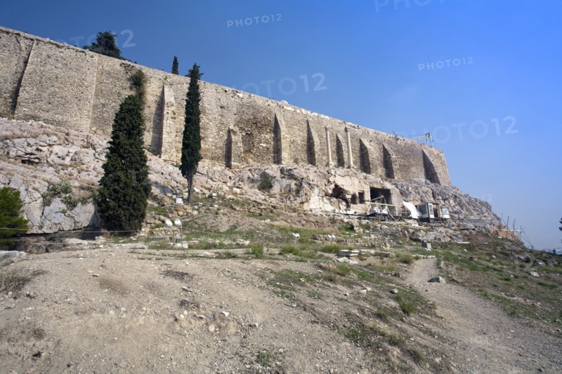 Walls of The Acropolis, Athens, Greece. Artist: Samuel Magal