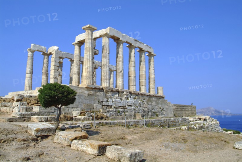 The Temple of Poseidon, Cape Sounion, Greece. Artist: Samuel Magal