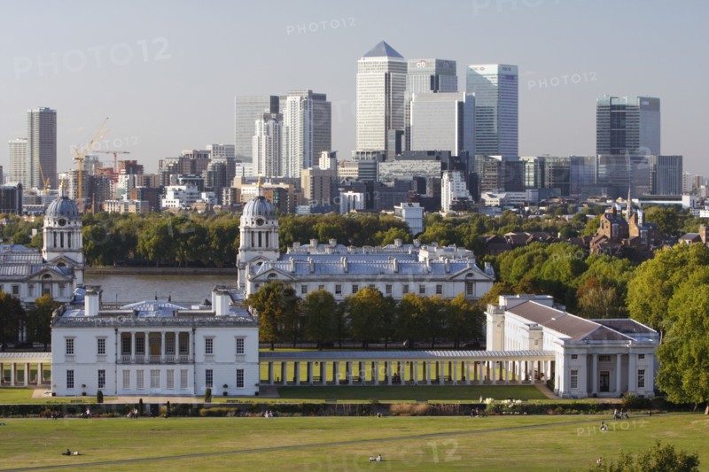 Canary Wharf from Greenwich Park, London, 2009.