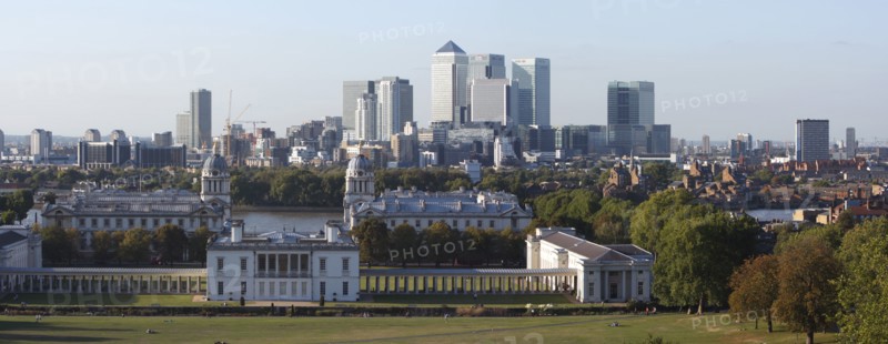 Canary Wharf from Greenwich Park, London, 2009.