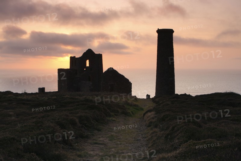 Sunset, Wheal Coates tin mine, St Agnes, Cornwall, 2009.