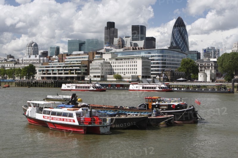 The City from the Thames, London, 2009.