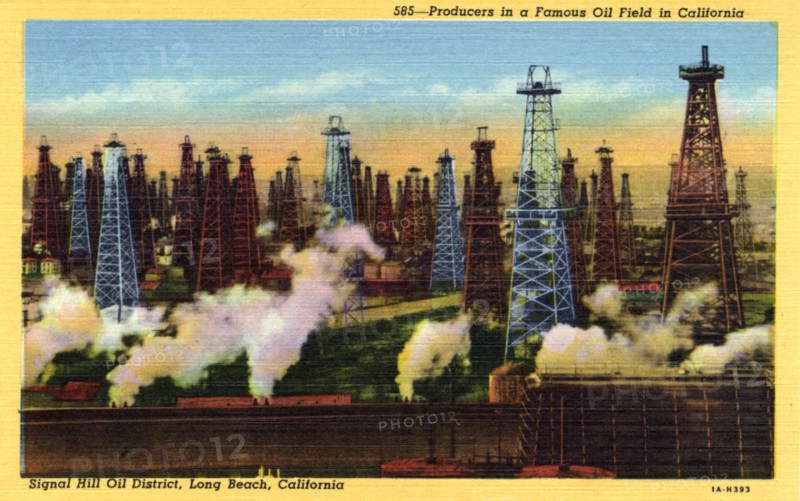 Signal Hill Oil District, Long Beach, California, USA, 1931. Artist: Unknown