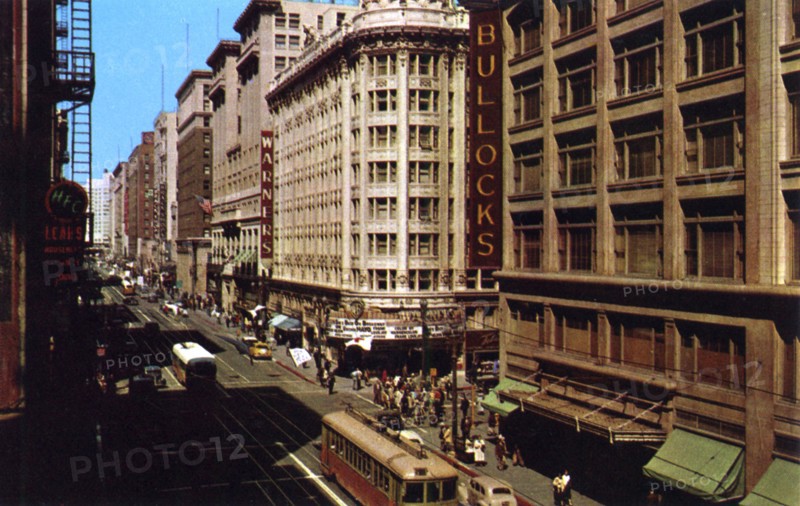Looking west on 7th at Hill Street, Los Angeles, California, USA, 1953. Artist: Unknown