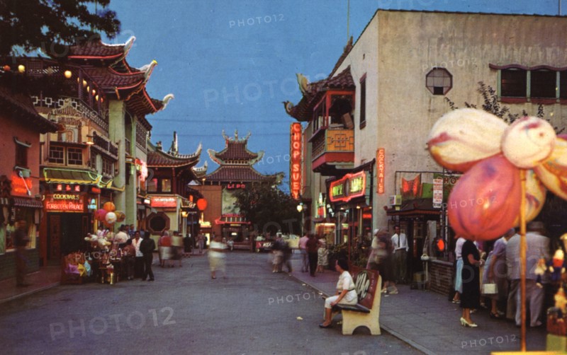Chinatown, Los Angeles, California, USA, 1956. Artist: Unknown