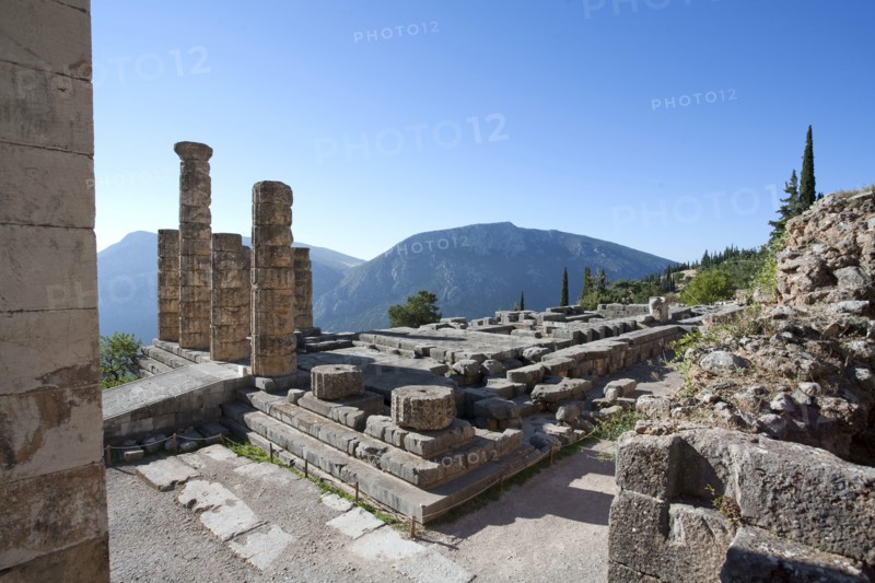 The Temple of Apollo, Delphi, Greece. Artist: Samuel Magal