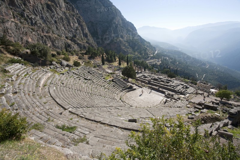 The theatre at Delphi, Greece. Artist: Samuel Magal