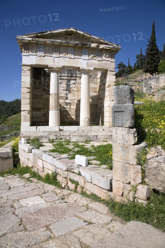 The Treasury of Athens, Delphi, Greece. Artist: Samuel Magal