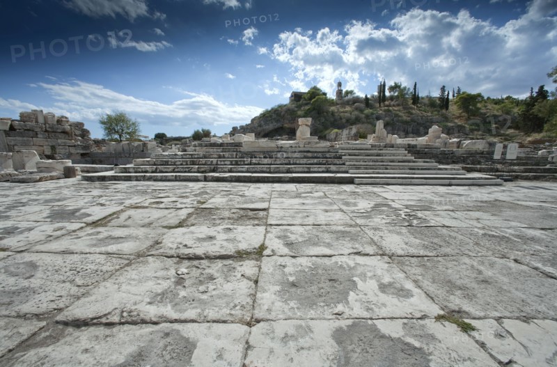 A Roman court in Eleusis, Greece. Artist: Samuel Magal