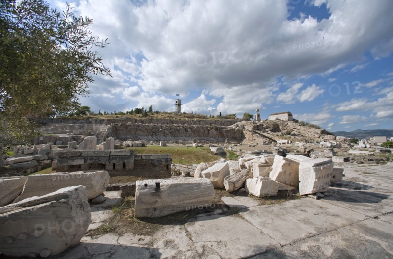 The Sacred Court at Eleusis, Greece. Artist: Samuel Magal