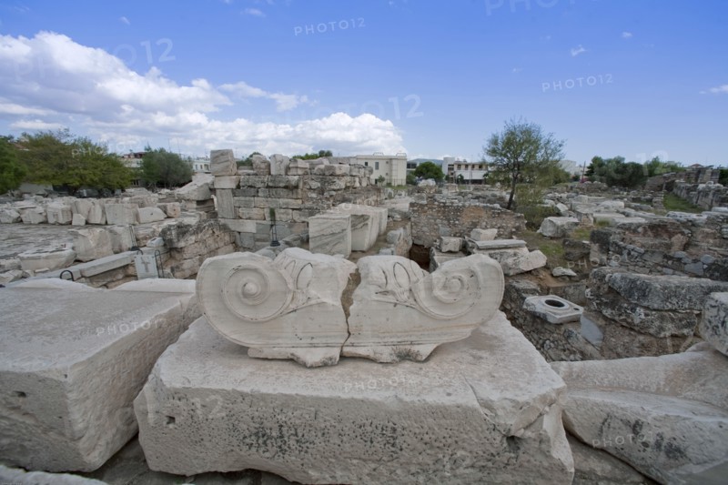 The Great Propylaea at Eleusis, Greece. Artist: Samuel Magal