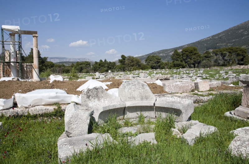 An exedra in Epidauros, Greece. Artist: Samuel Magal
