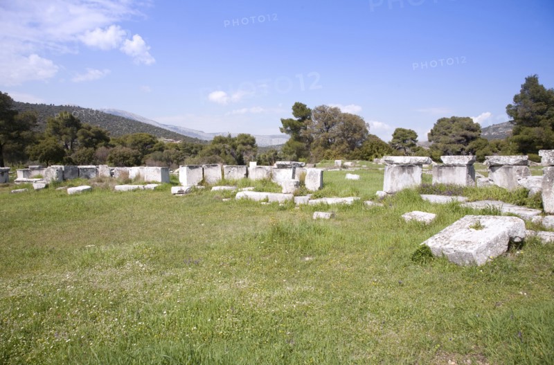 The Sacred Square at Epidauros, Greece. Artist: Samuel Magal