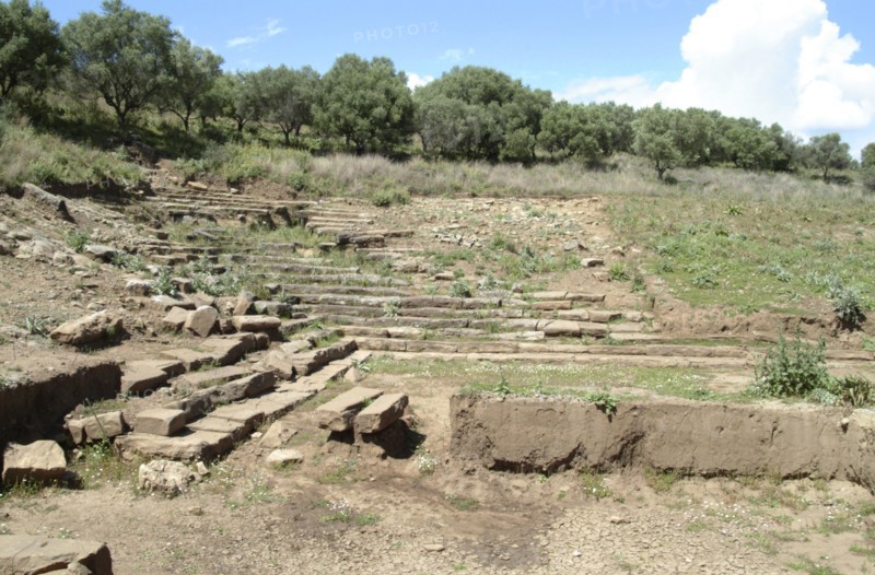 The theatre at Kalydon, Greece. Artist: Samuel Magal