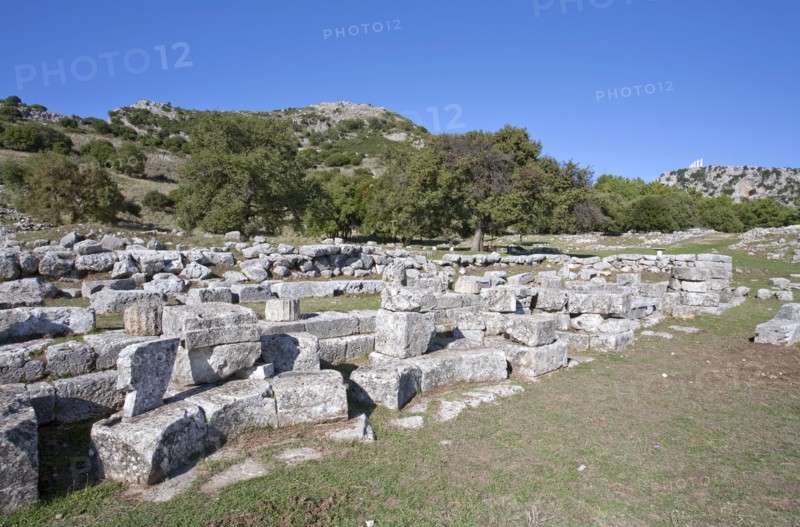 An exedra in Kassope, Greece. Artist: Samuel Magal