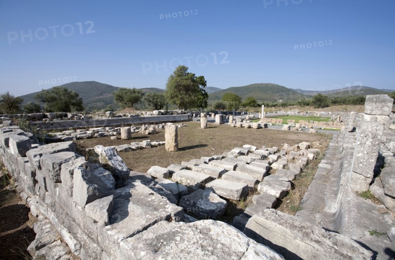 The asclepeion and the bouleuterion at Messene, Greece. Artist: Samuel Magal