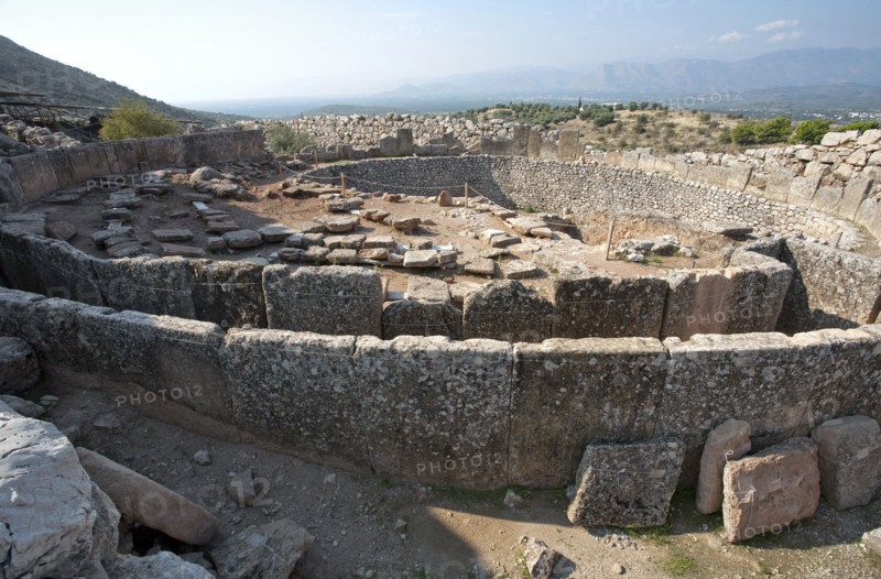 Grave Circle A, Mycenae, Greece. Artist: Samuel Magal