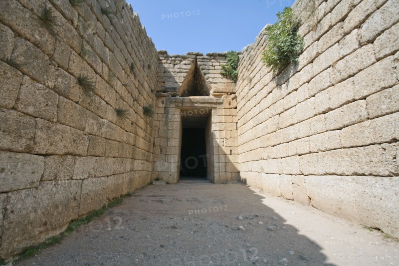 The Treasury of Atreus (Tomb of Agamemnon), Mycenae, Greece. Artist: Samuel Magal