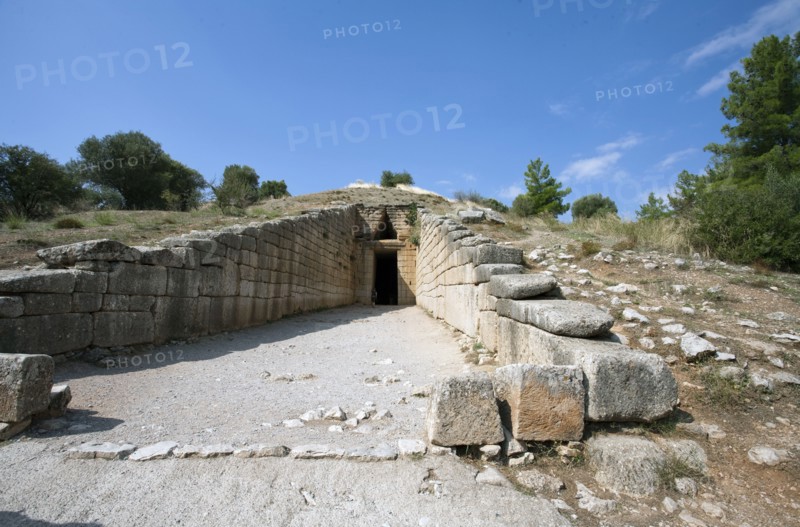The Treasury of Atreus (Tomb of Agamemnon), Mycenae, Greece. Artist: Samuel Magal