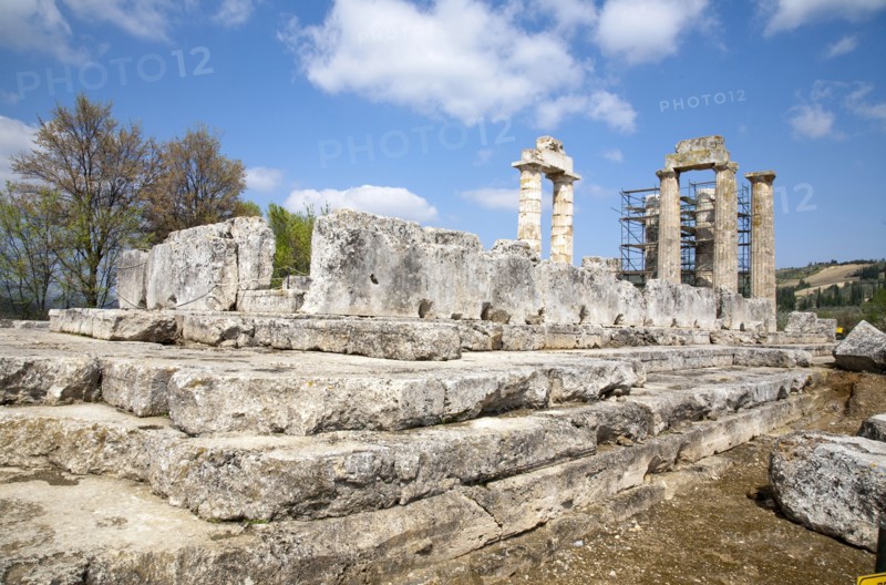 The Temple of Zeus at Nemea, Greece. Artist: Samuel Magal