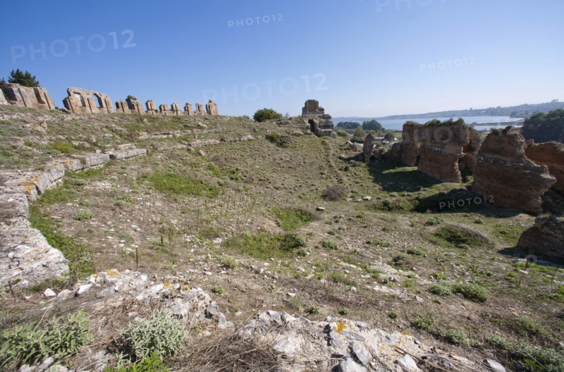 The theatre at Nikopolis, Greece. Artist: Samuel Magal