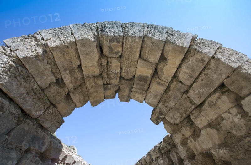 A vaulted passageway linking the stadium to the Altis in Olympia, Greece. Artist: Samuel Magal