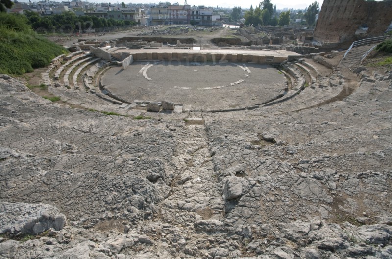 A theatre in Argos, Greece. Artist: Samuel Magal