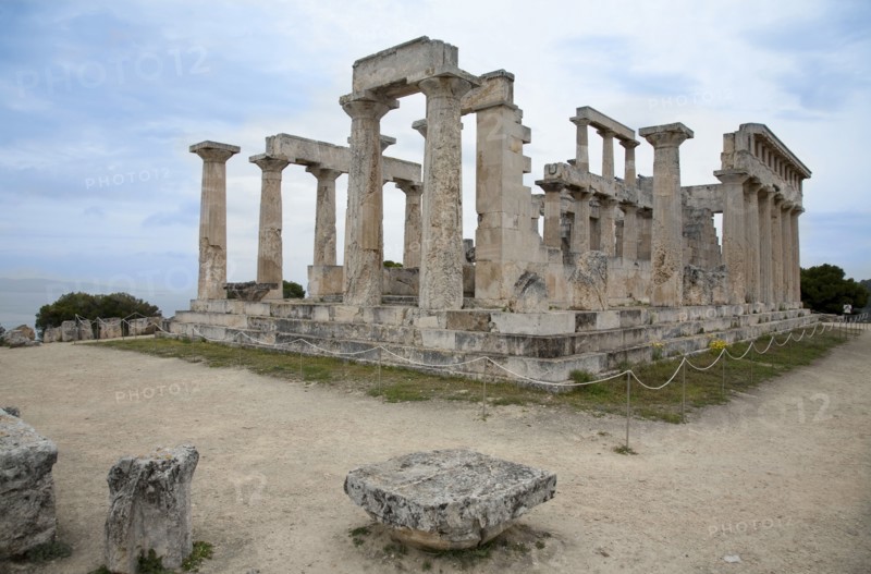 The Temple of Aphaea, Aegina, Greece. Artist: Samuel Magal