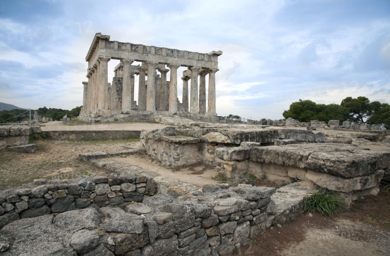 The Temple of Aphaea, Aegina, Greece. Artist: Samuel Magal