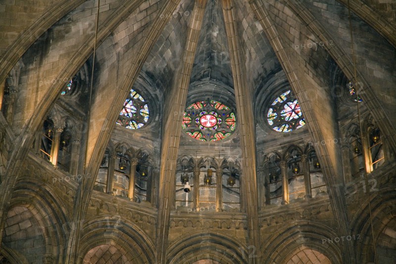 Interior dome of the Cathedral of Santa Eulalia, Barcelona, Spain, 2007. Artist: Samuel Magal