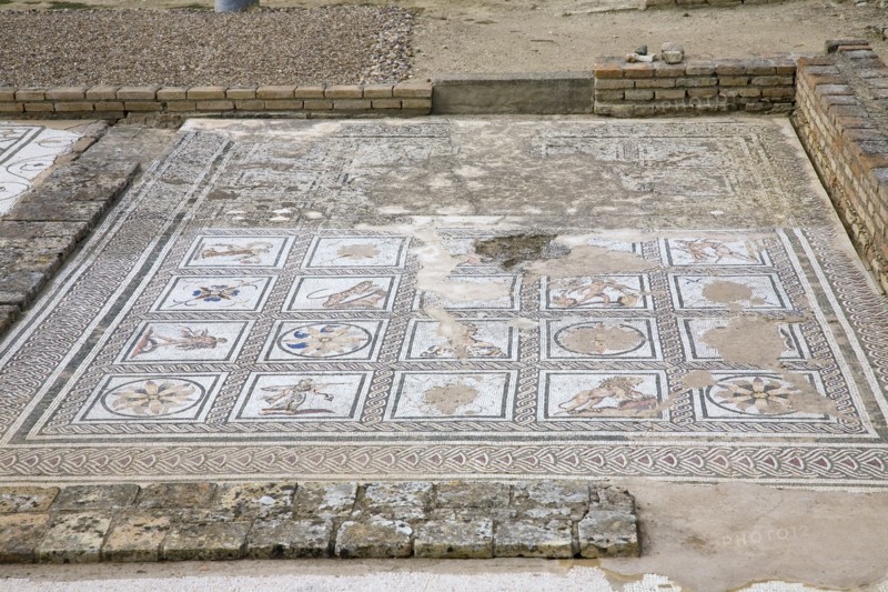 A mosaic in House 2, Italica, Spain, 2007. Artist: Samuel Magal