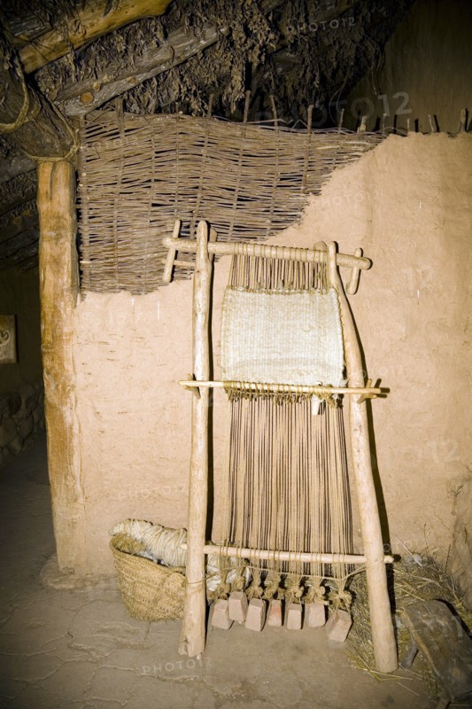 Inside a Celtiberian house in Numantia (Numancia), Spain, 2007. Artist: Samuel Magal
