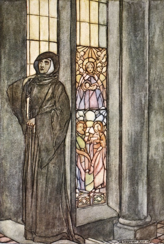 'She heard her own name called again and again', c1910.  Artist: Stephen Reid