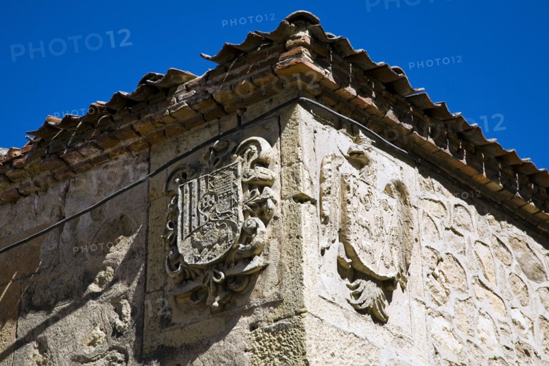 Coats of arms on San Quirce Church, Segovia, Spain, 2007. Artist: Samuel Magal